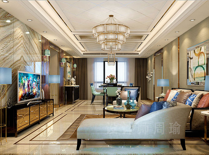 华人黄网大全世纪江尚三室两厅168平装修设计效果欣赏
